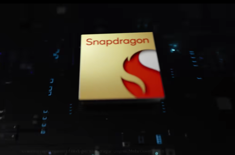 Snapdragon Chip vor dunklem Hintergrund